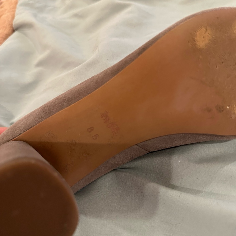 Suede Block Heel Pumps - Picture 6 of 6
